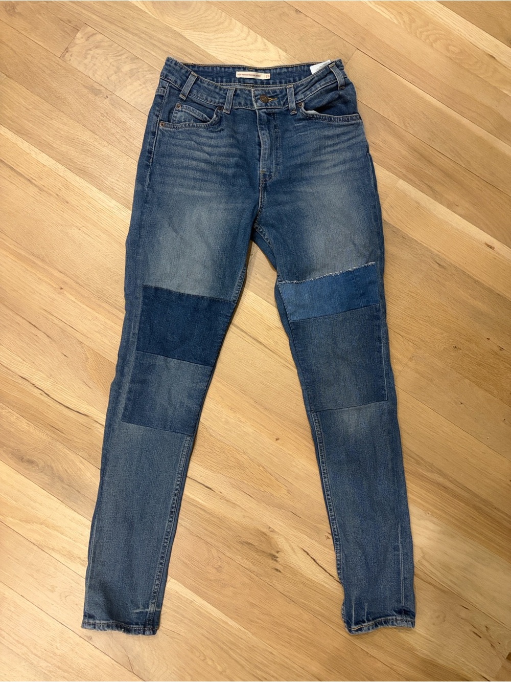 Levi’s 721 Vintage High Rise Skinny Pathwork Jeans - Size 28